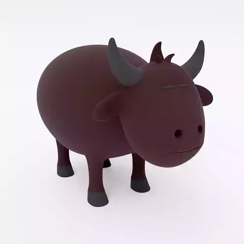 Buffalo 3d model toy bull