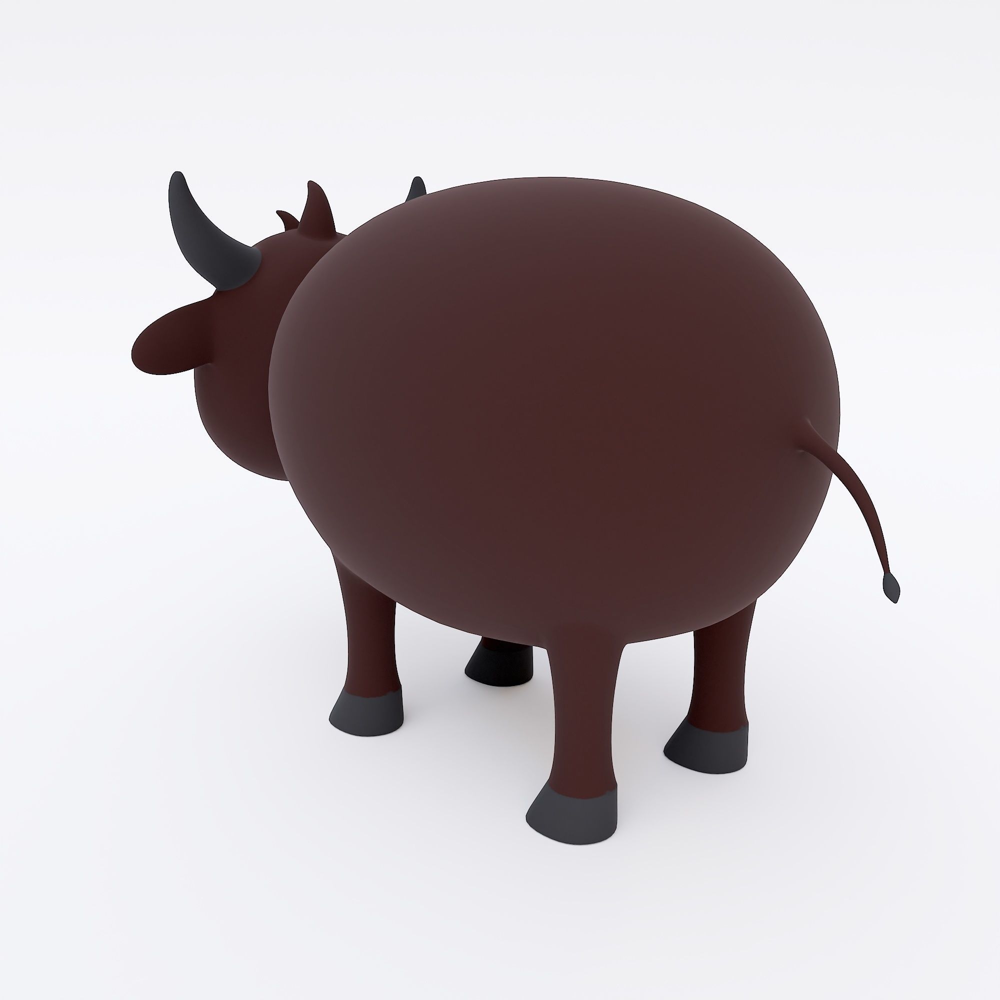Buffalo 3d model toy bull 3D model_3