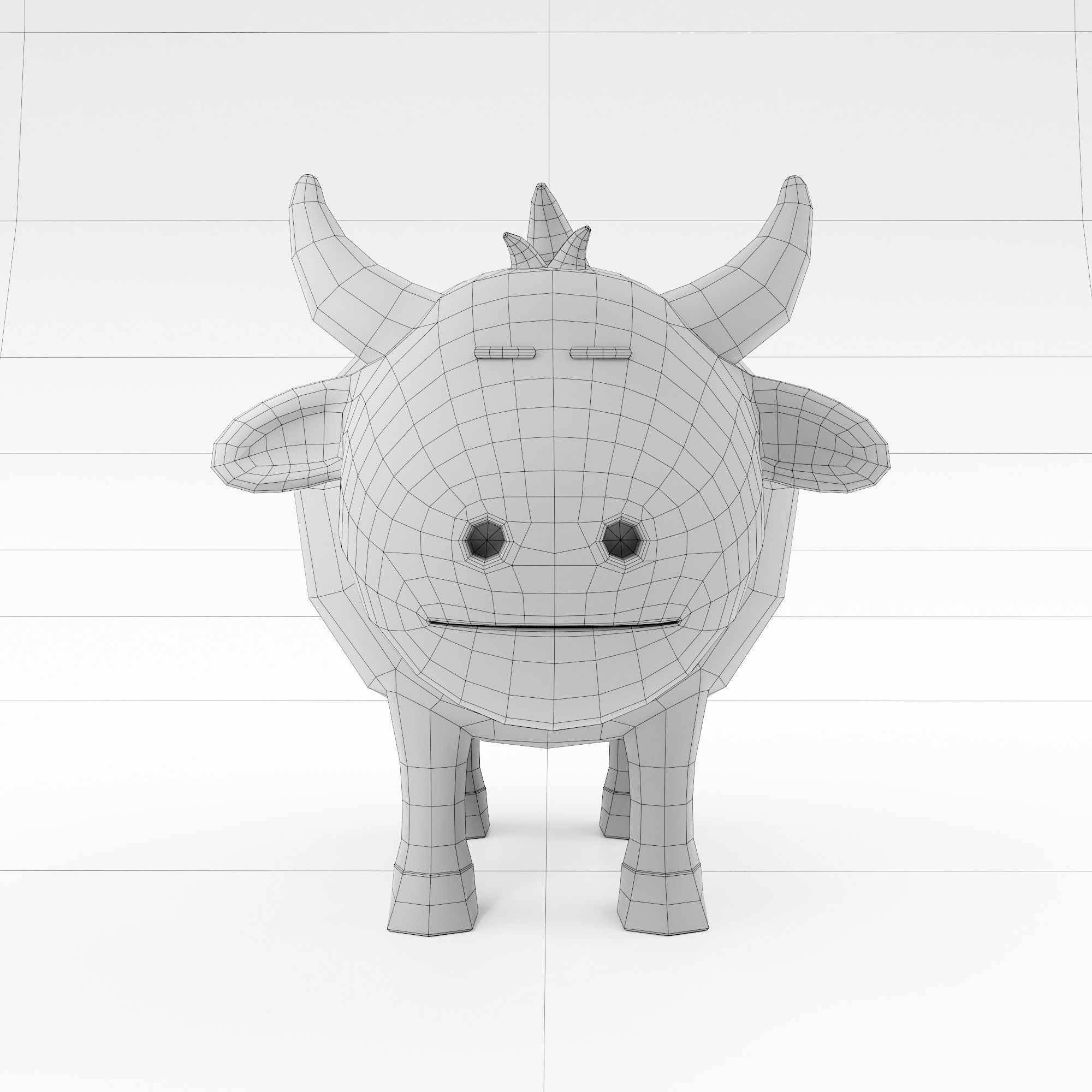 Buffalo 3d model toy bull 3D model_5