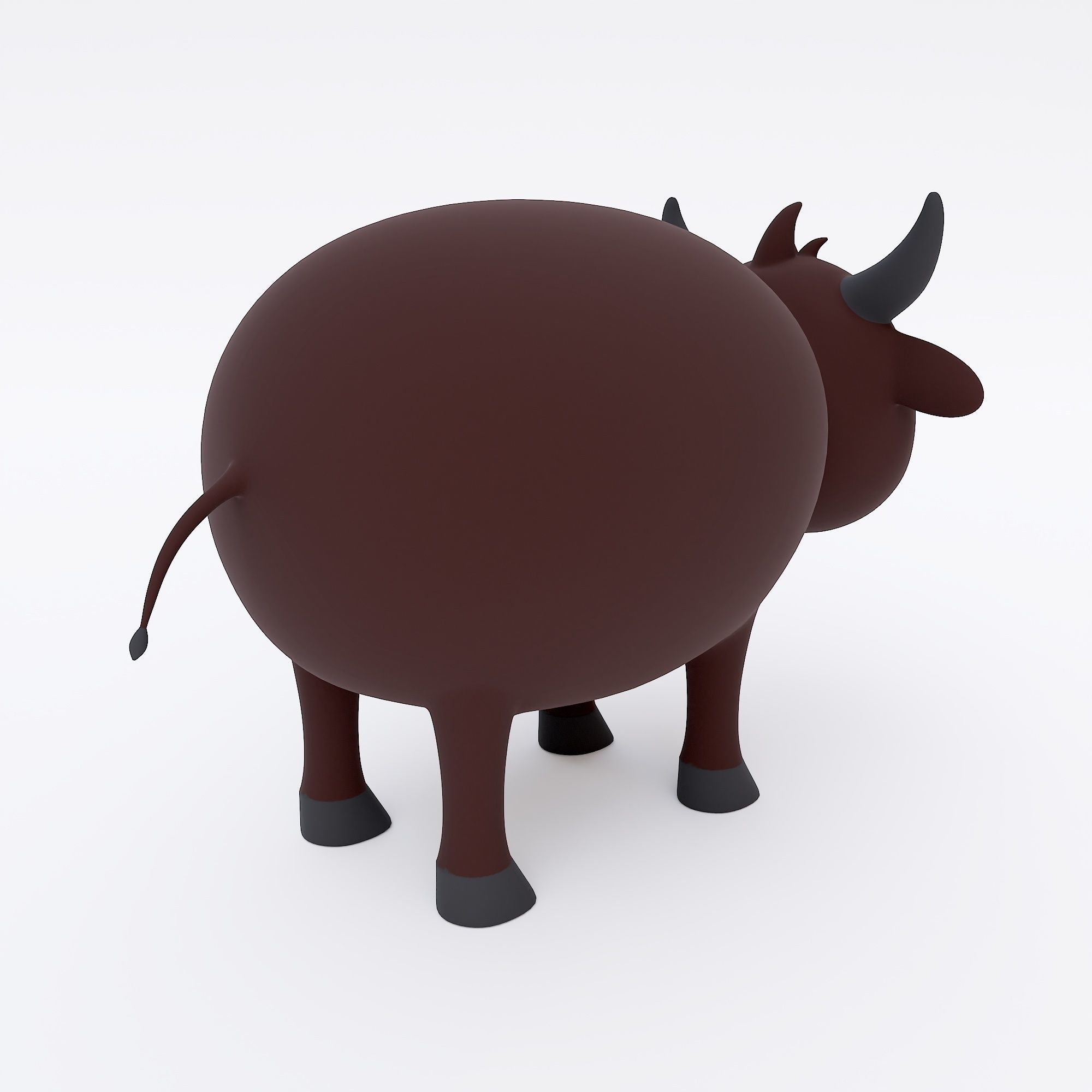 Buffalo 3d model toy bull 3D model_4