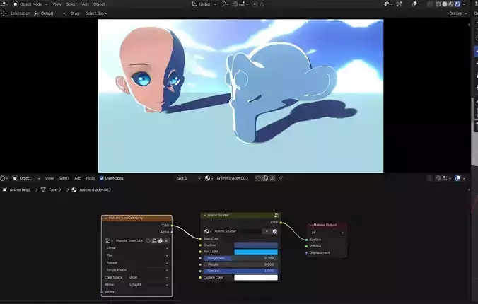 Anime Shader for blender Texture