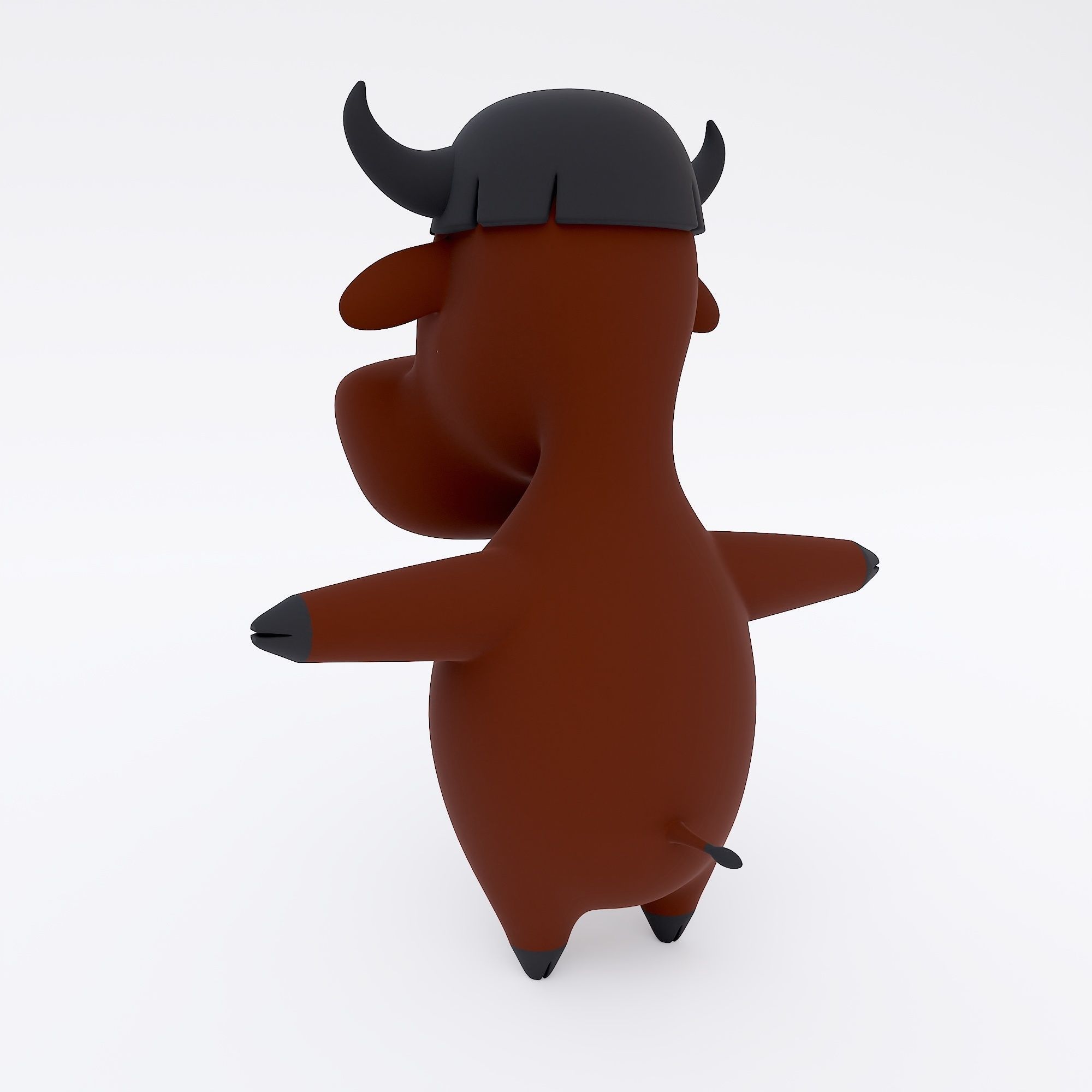 Buffalo cartoon 3d model  3D model_2