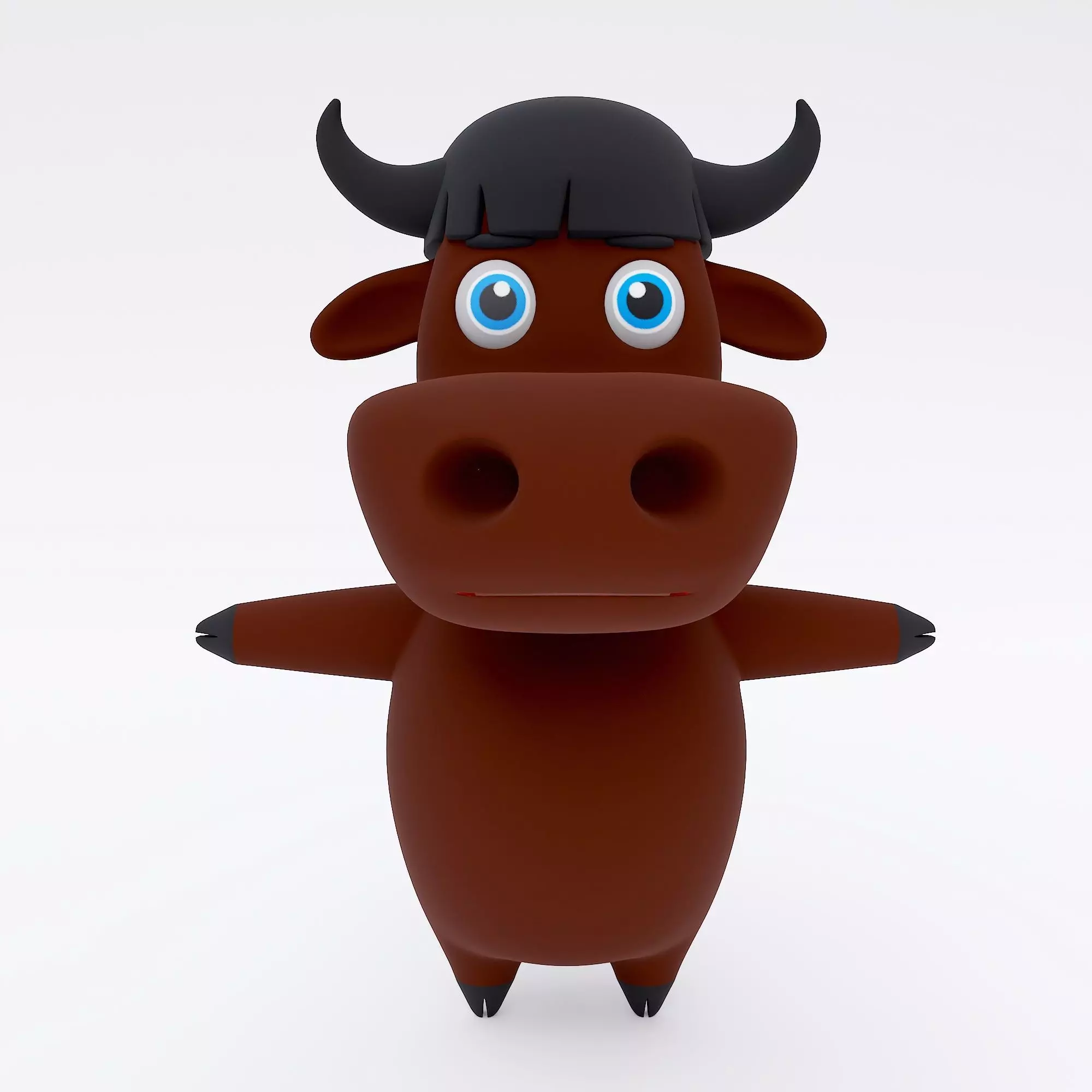 Buffalo cartoon 3d model  3D model_0