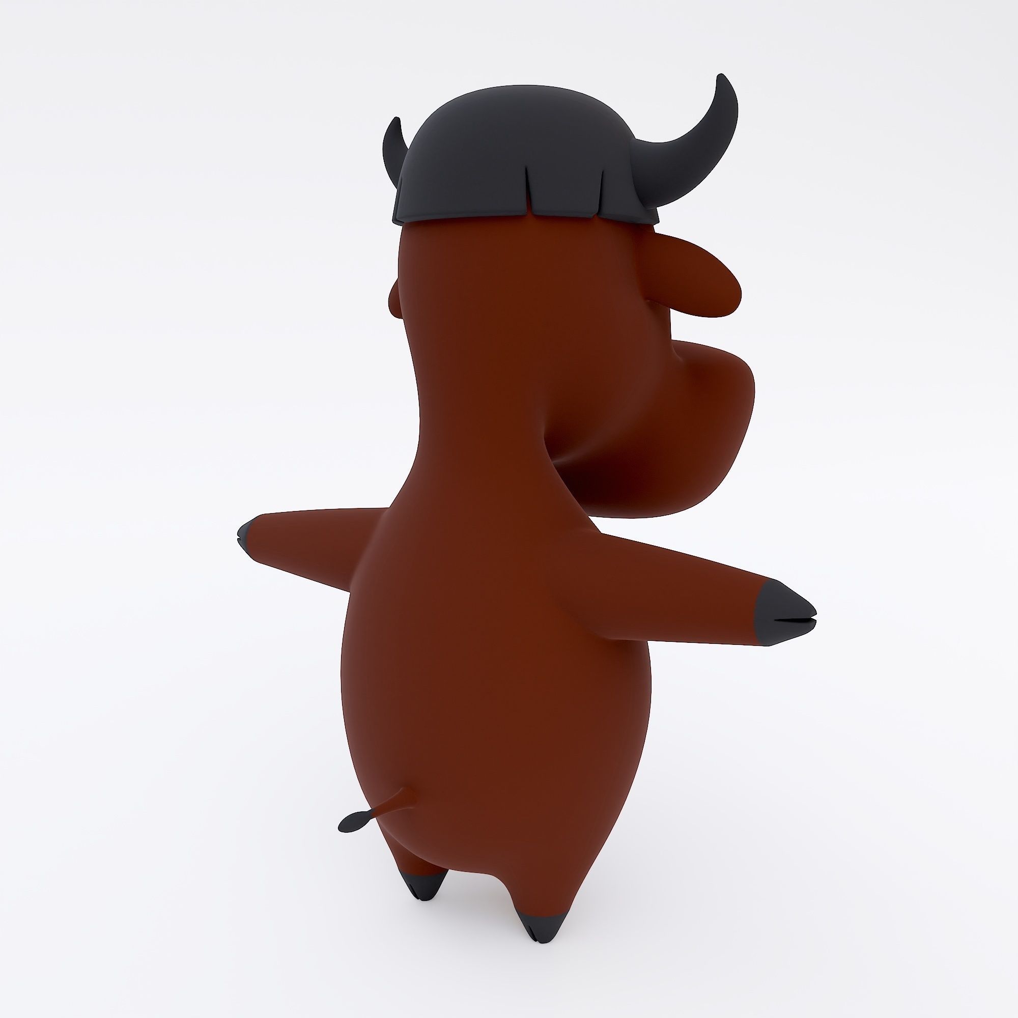 Buffalo cartoon 3d model  3D model_4