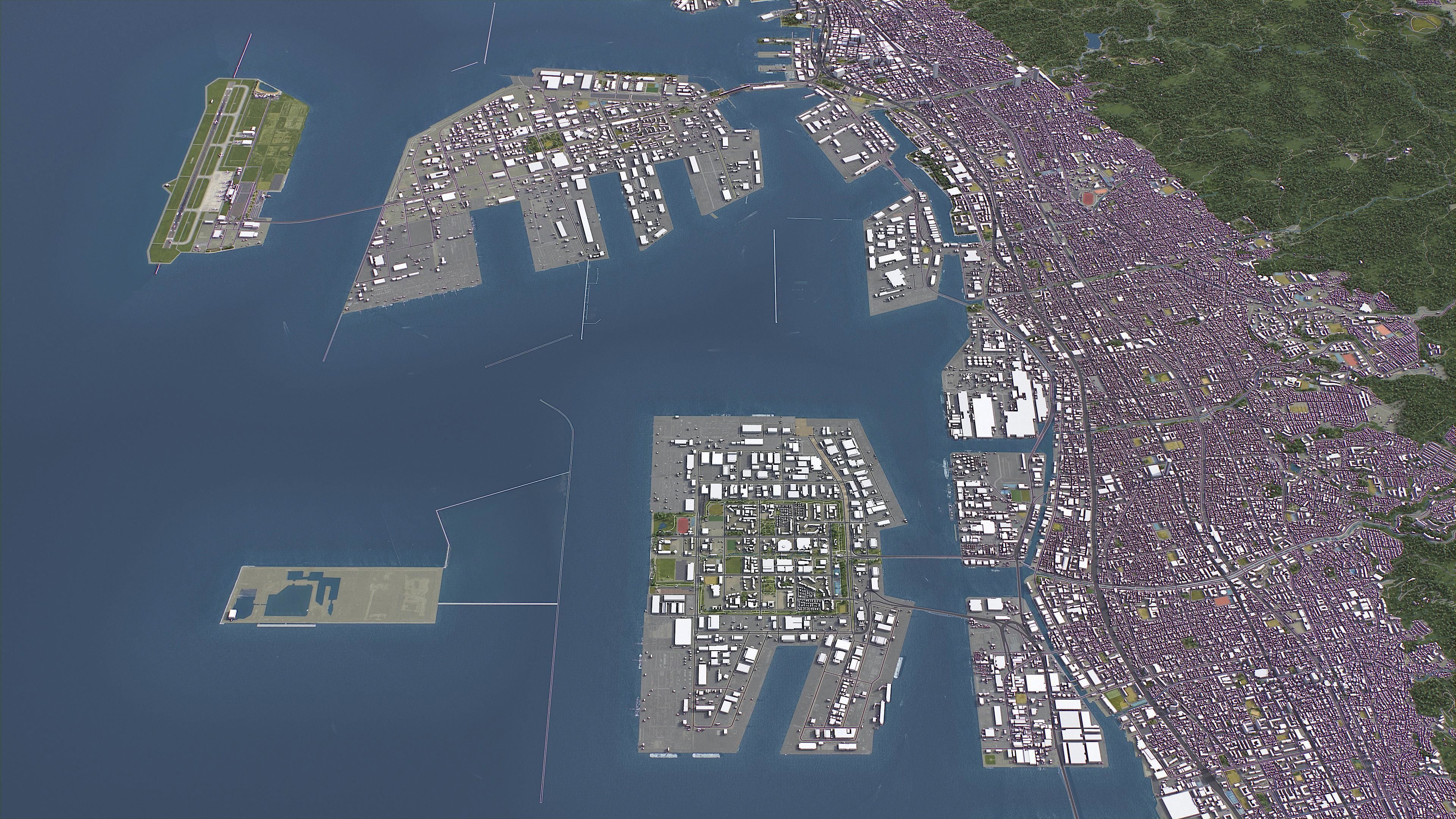 Kobe - 3D City Model Low-poly 3D model_14