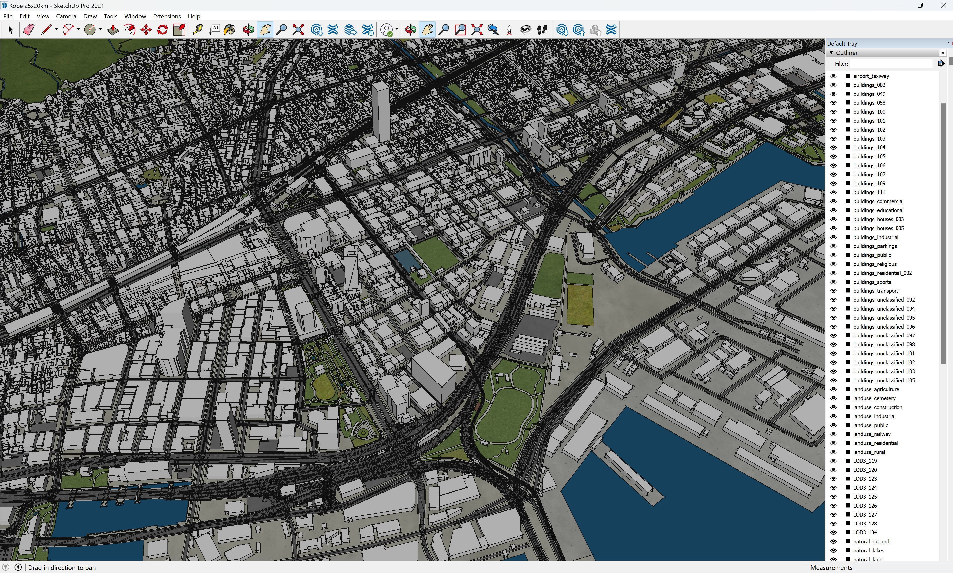 Kobe - 3D City Model Low-poly 3D model_19