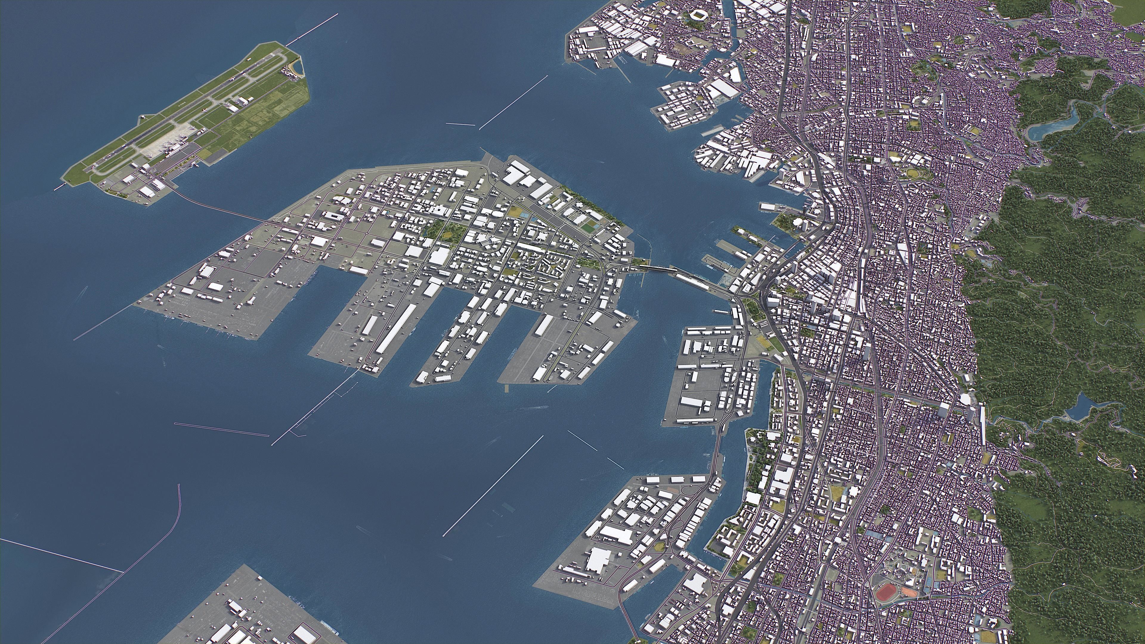 Kobe - 3D City Model Low-poly 3D model_13