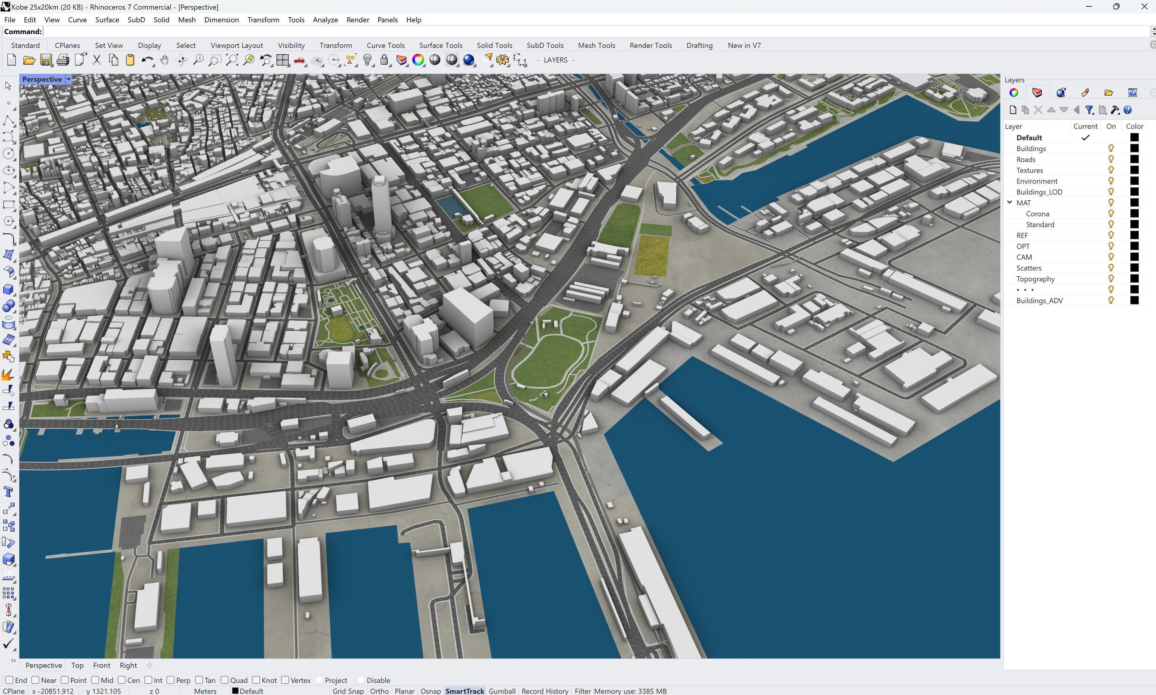 Kobe - 3D City Model Low-poly 3D model_18