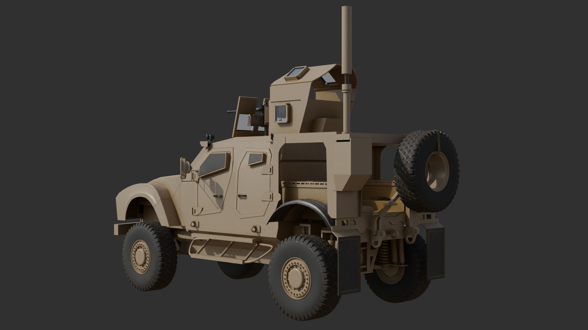 Oshkosh M-ATV 3D low poly model Low-poly 3D model_2