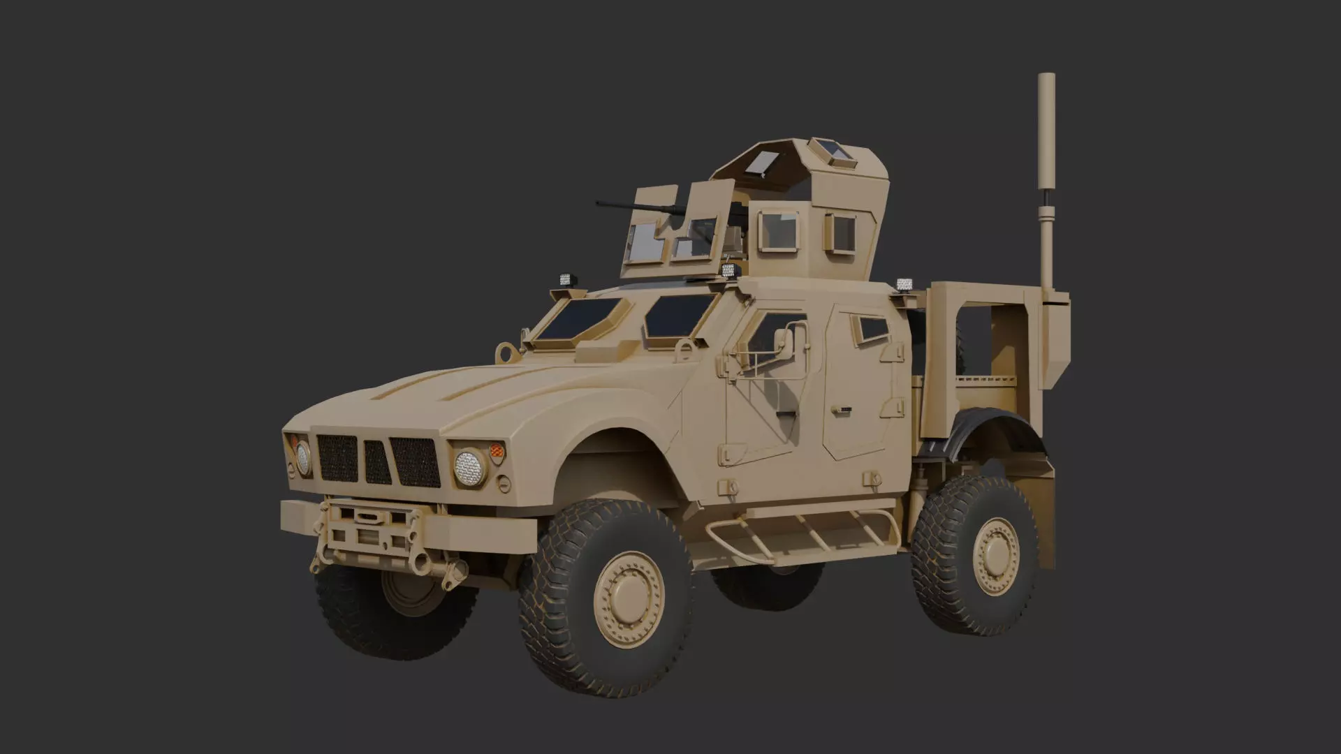 Oshkosh M-ATV 3D low poly model Low-poly 3D model_0