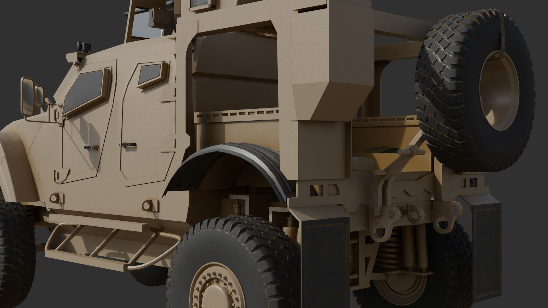 Oshkosh M-ATV 3D low poly model Low-poly 3D model_5