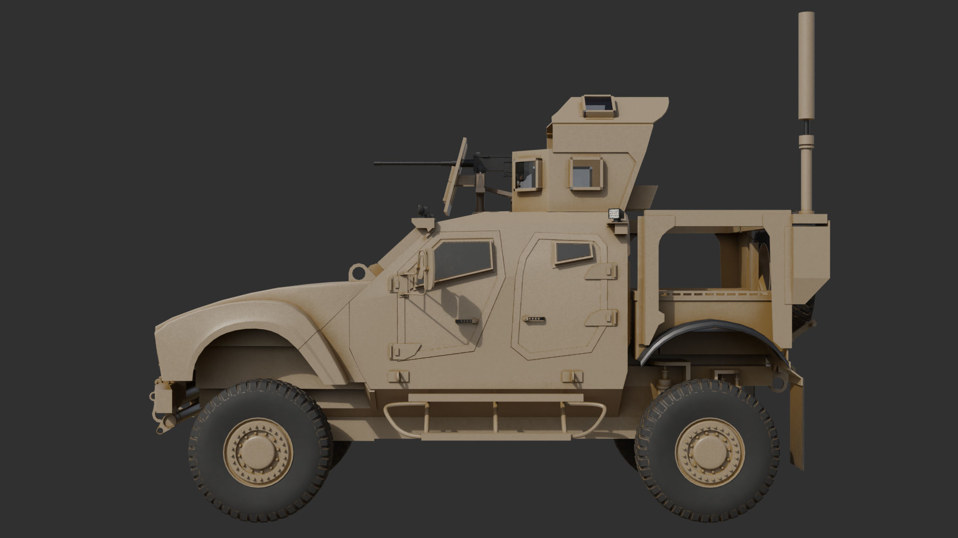 Oshkosh M-ATV 3D low poly model Low-poly 3D model_1