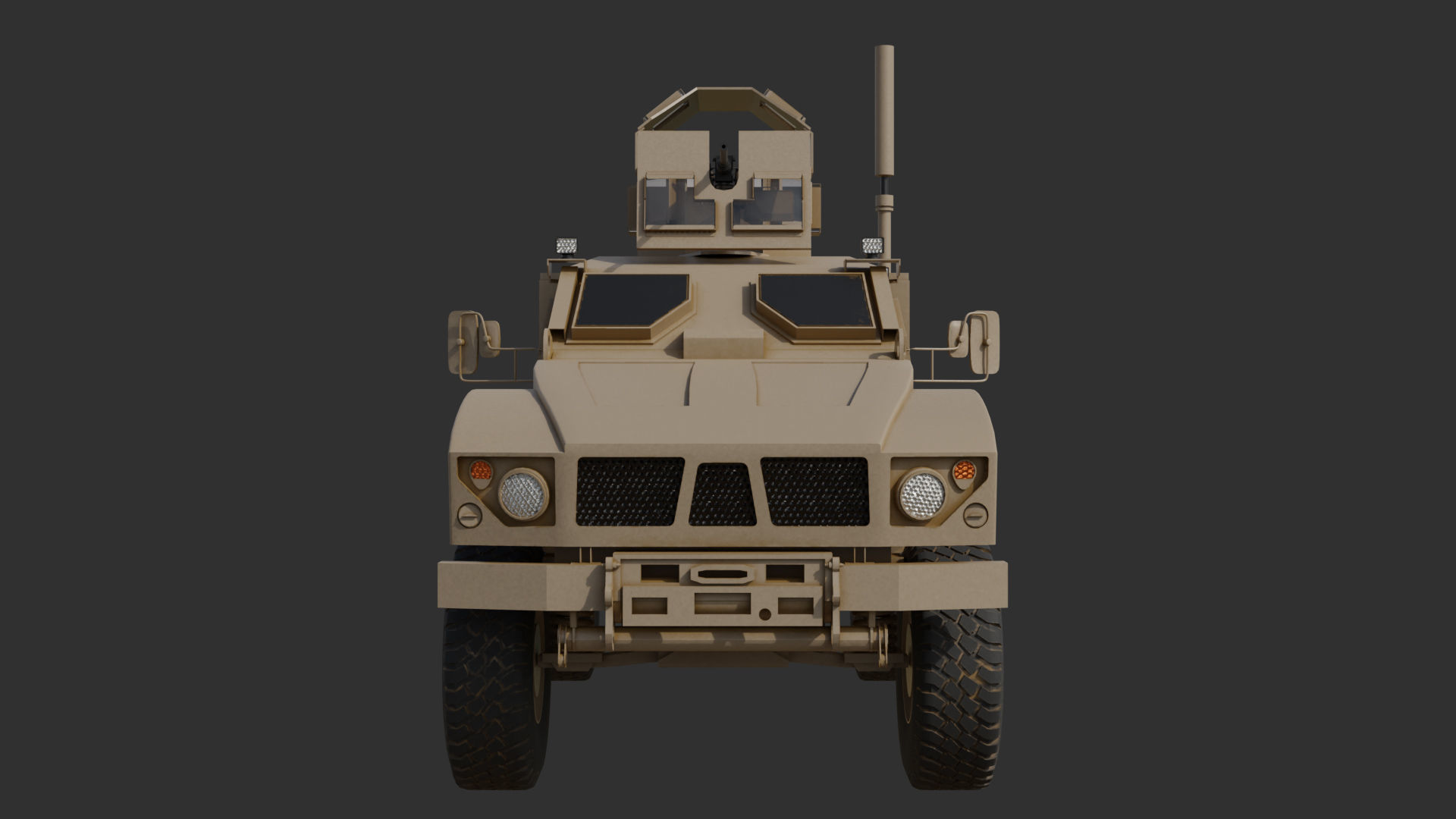 Oshkosh M-ATV 3D low poly model Low-poly 3D model_4