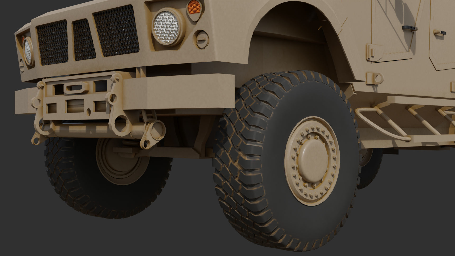 Oshkosh M-ATV 3D low poly model Low-poly 3D model_6