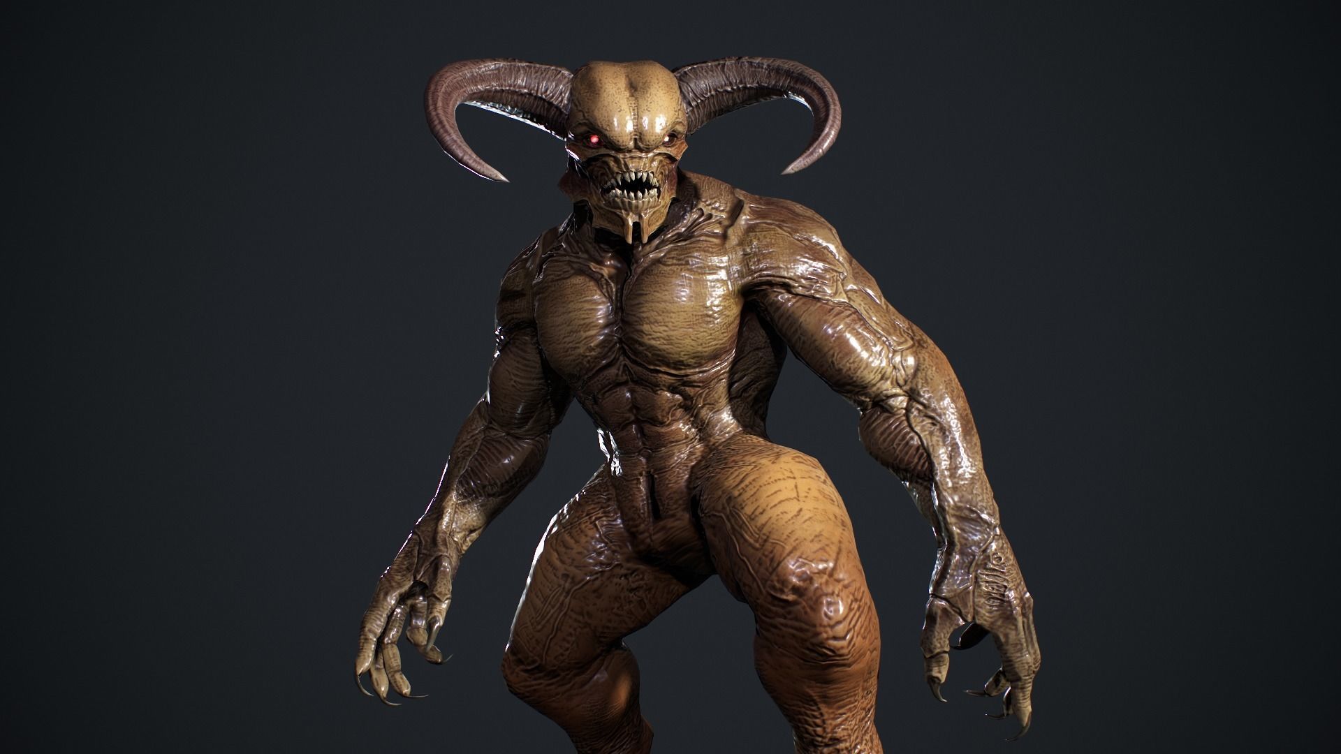 High Demon Low-poly 3D model_16
