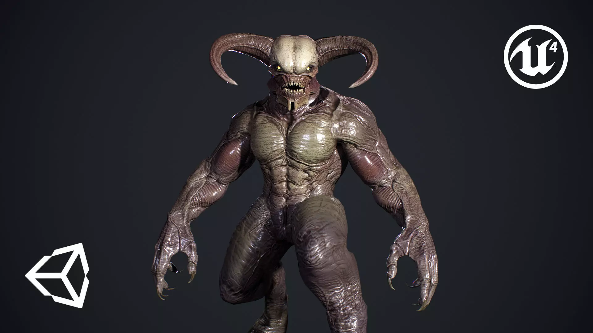 High Demon Low-poly 3D model_0