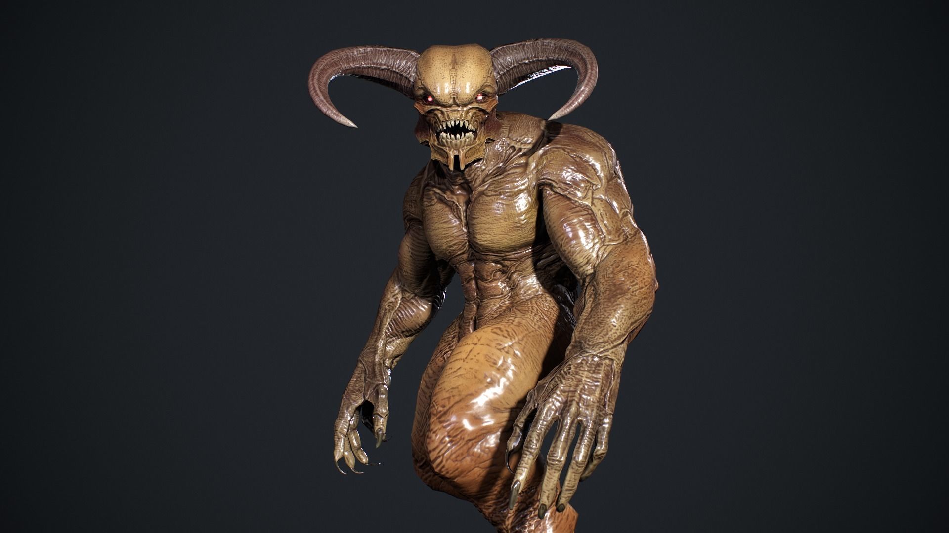 High Demon Low-poly 3D model_21
