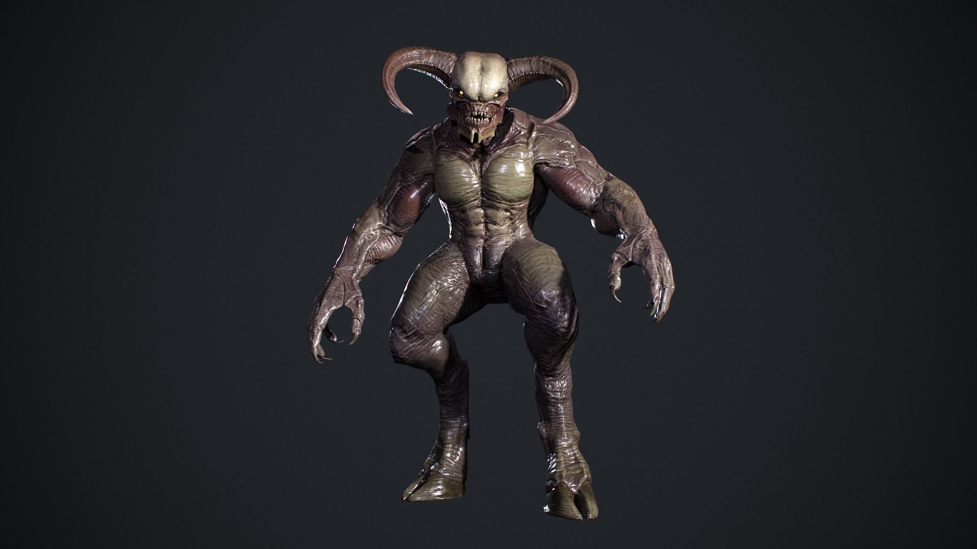 High Demon Low-poly 3D model_19