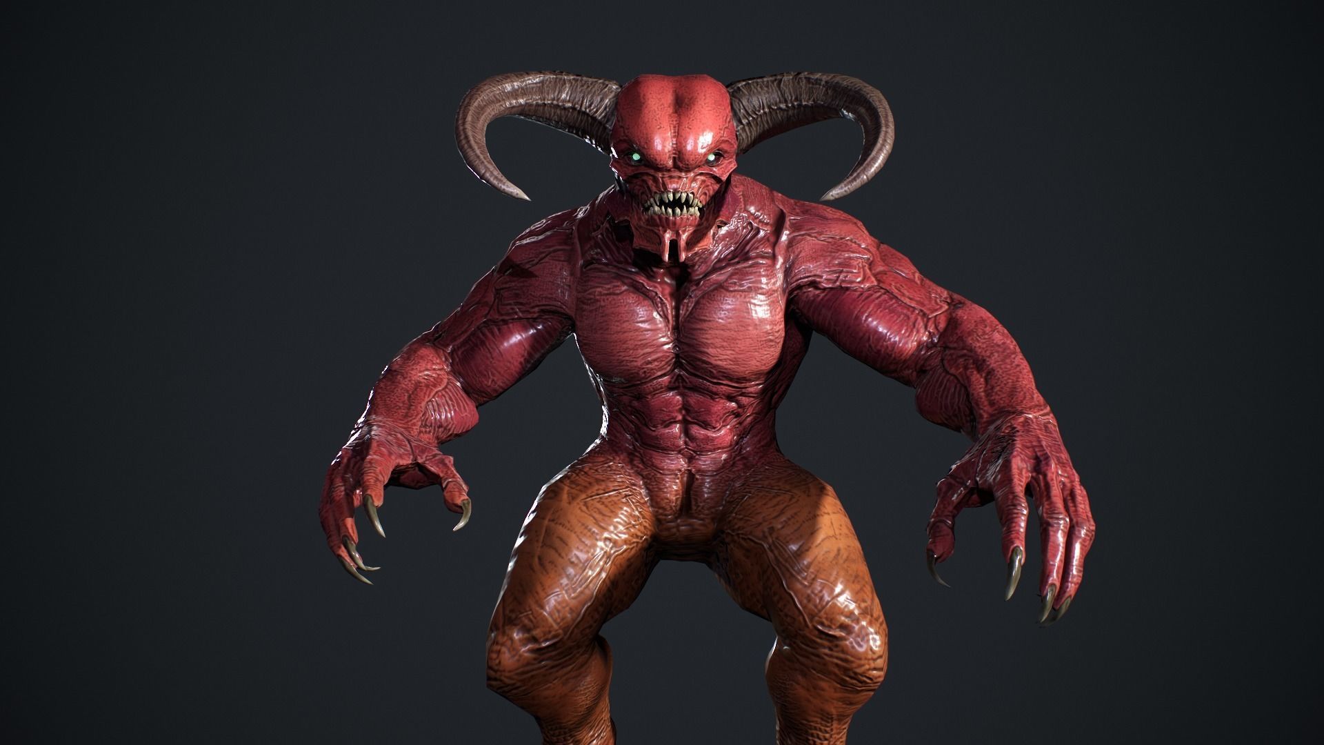 High Demon Low-poly 3D model_18