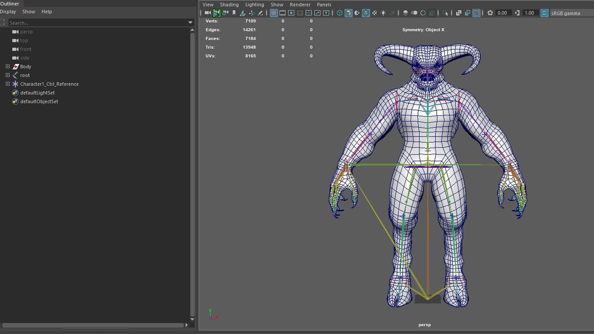 High Demon Low-poly 3D model_30