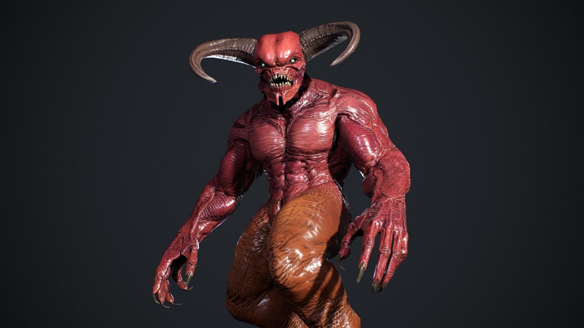 High Demon Low-poly 3D model_13