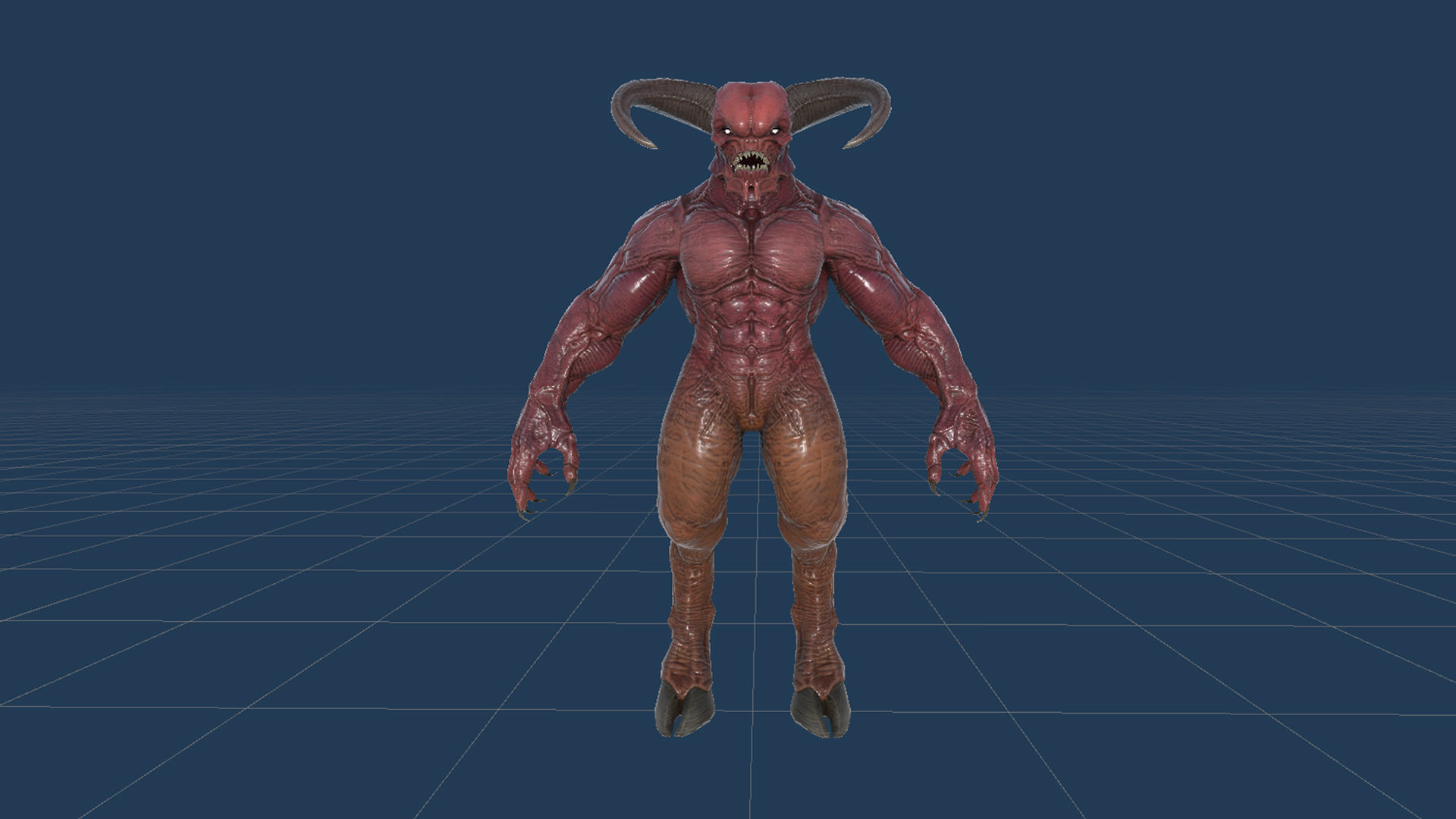 High Demon Low-poly 3D model_29