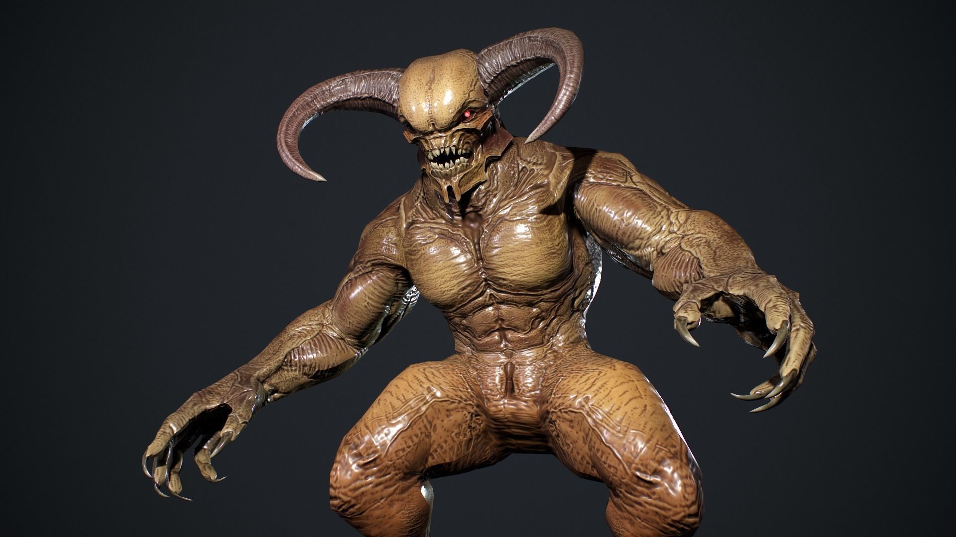 High Demon Low-poly 3D model_11