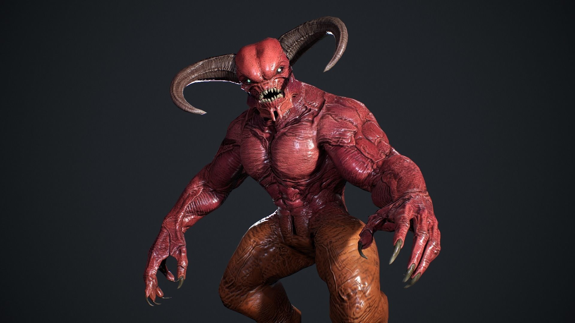 High Demon Low-poly 3D model_15