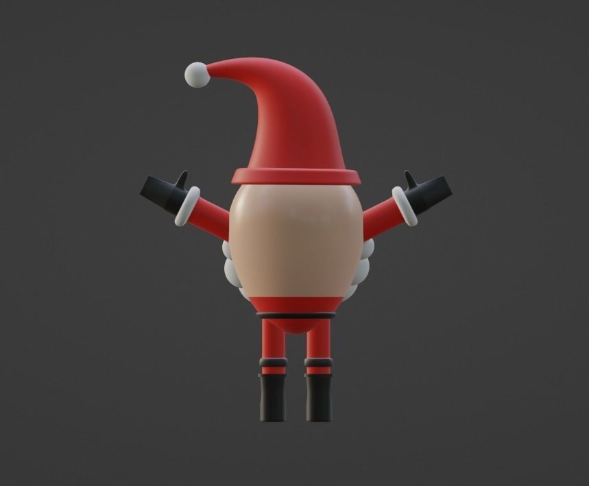 Santa Claus Christmas 3d Model Low-poly 3D model_7
