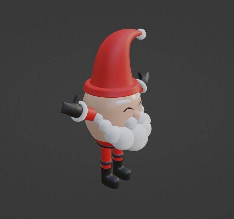 Santa Claus Christmas 3d Model Low-poly 3D model_8