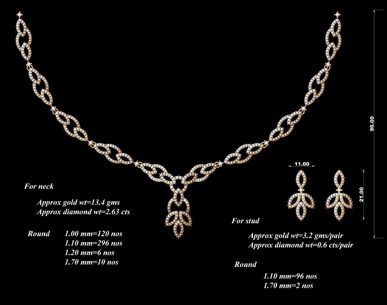  necklace bulk 40  stl files ready to print  part 04 3D print model_8