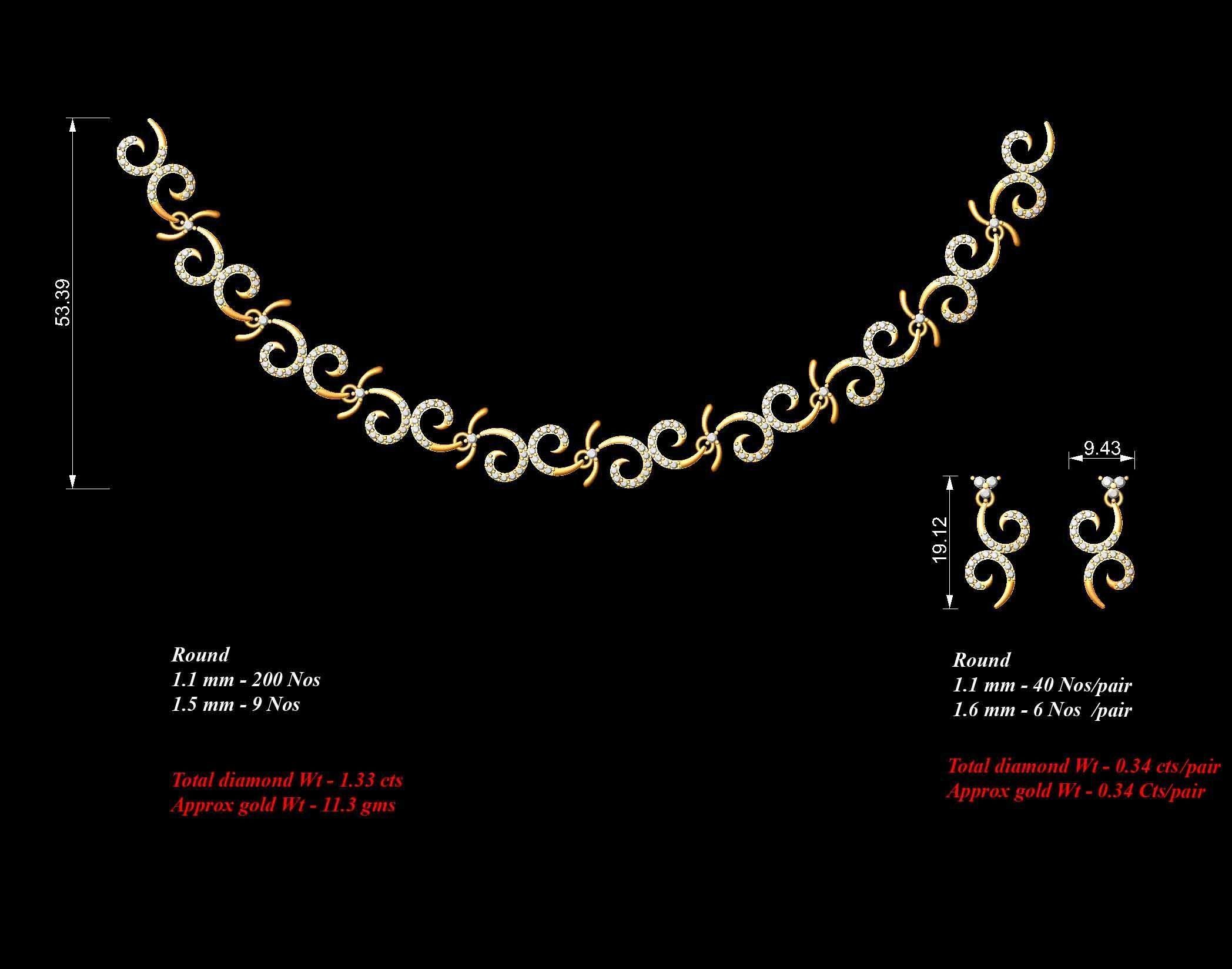  necklace bulk 40  stl files ready to print  part 04 3D print model_15