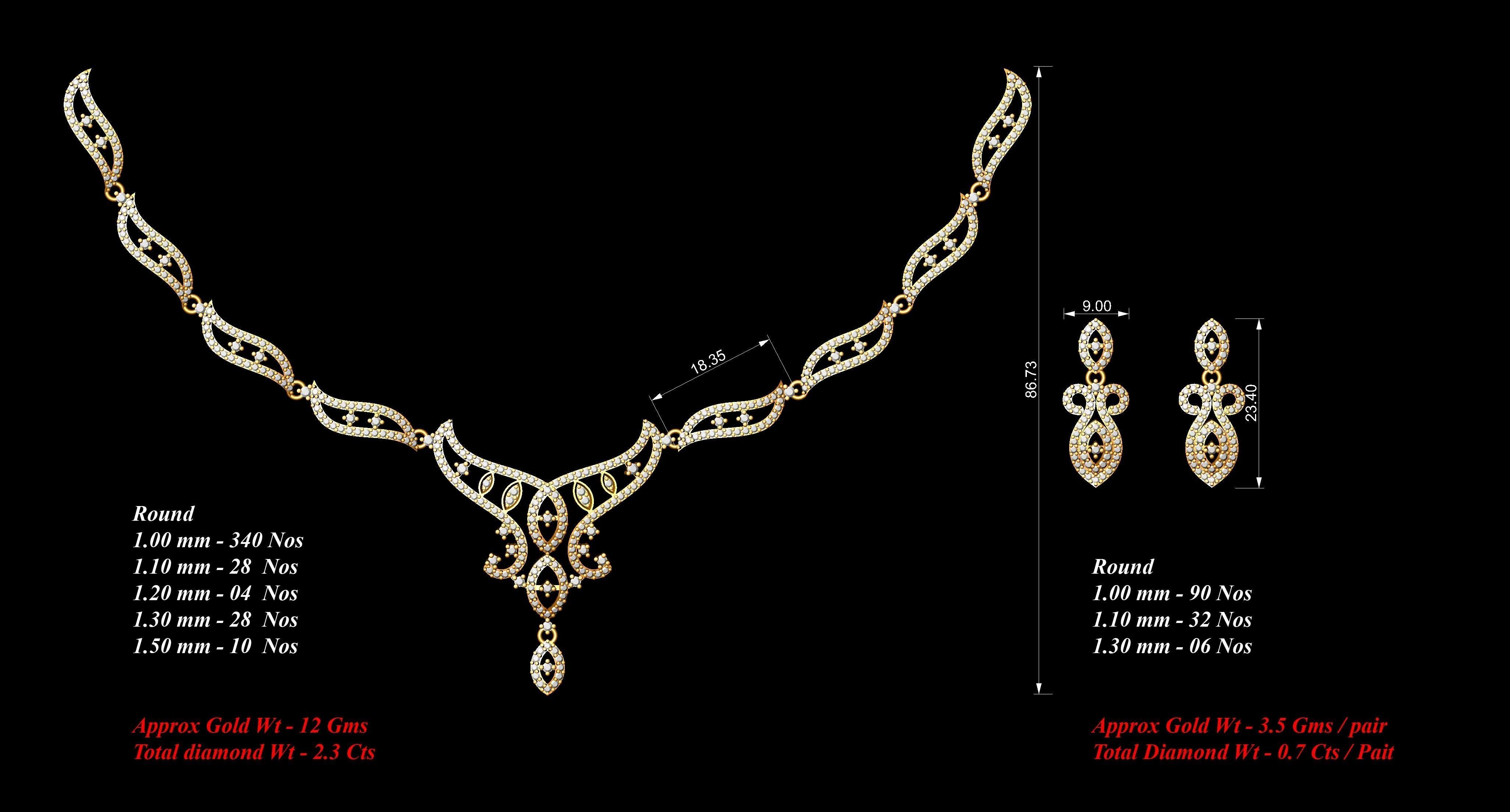  necklace bulk 40  stl files ready to print  part 04 3D print model_36