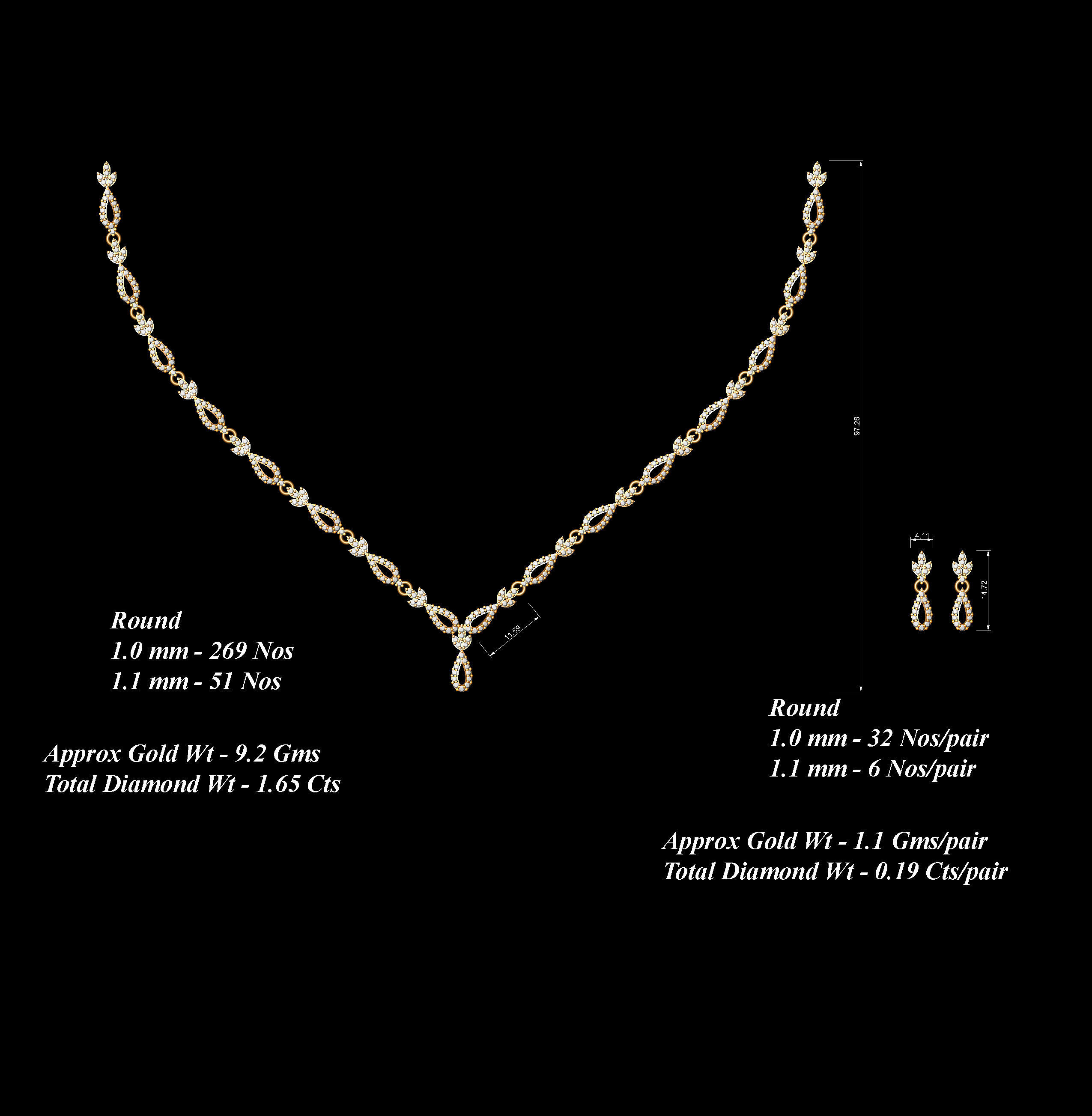  necklace bulk 40  stl files ready to print  part 04 3D print model_32