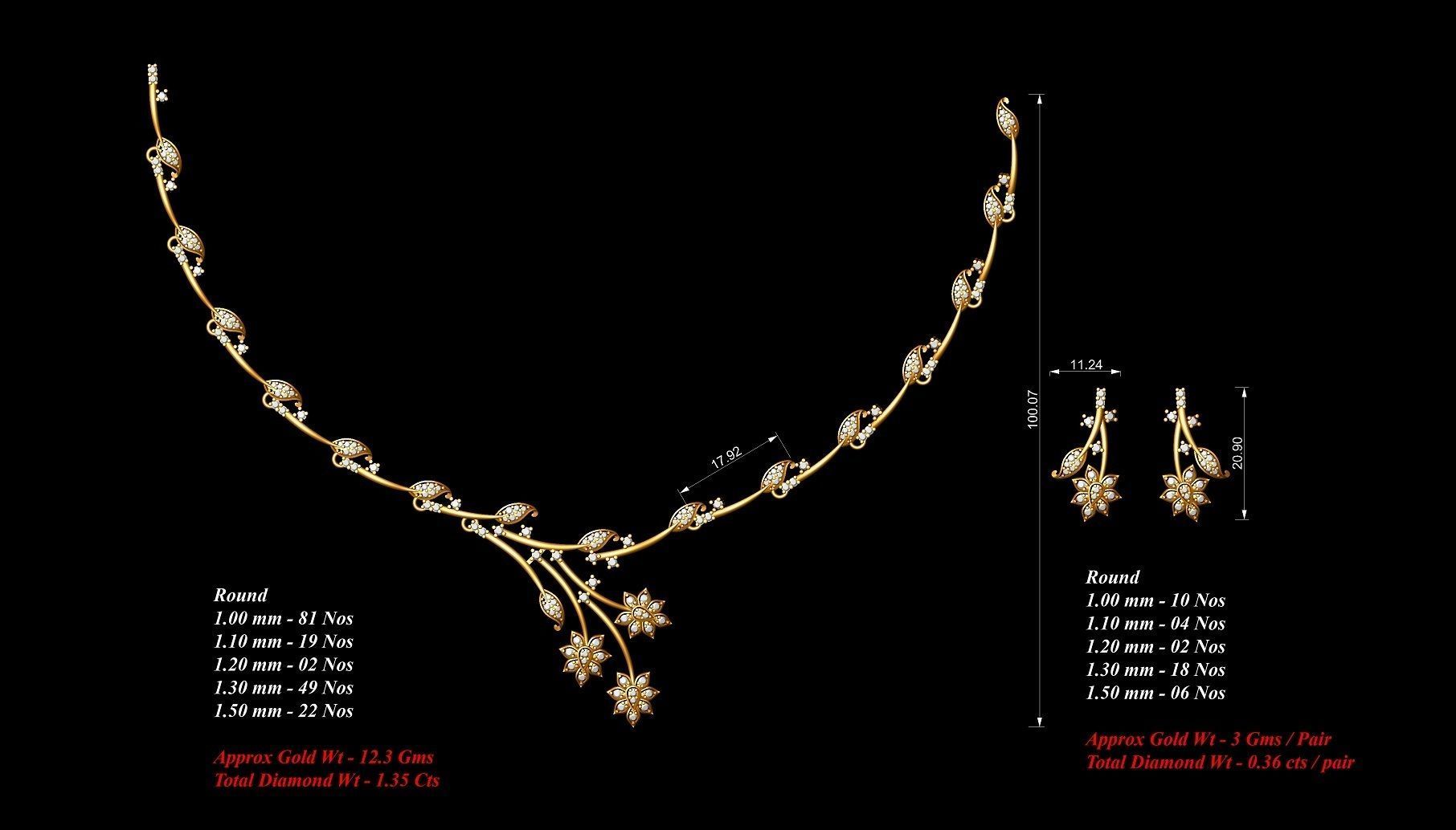  necklace bulk 40  stl files ready to print  part 04 3D print model_5