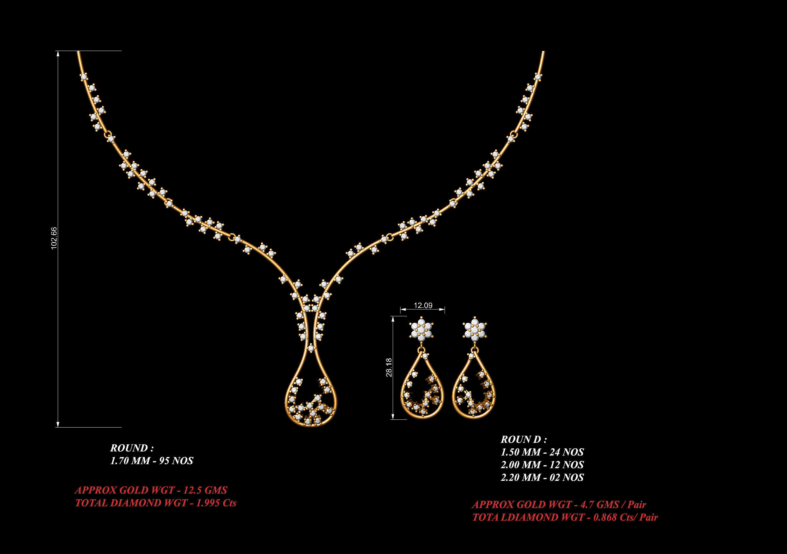  necklace bulk 40  stl files ready to print  part 04 3D print model_40