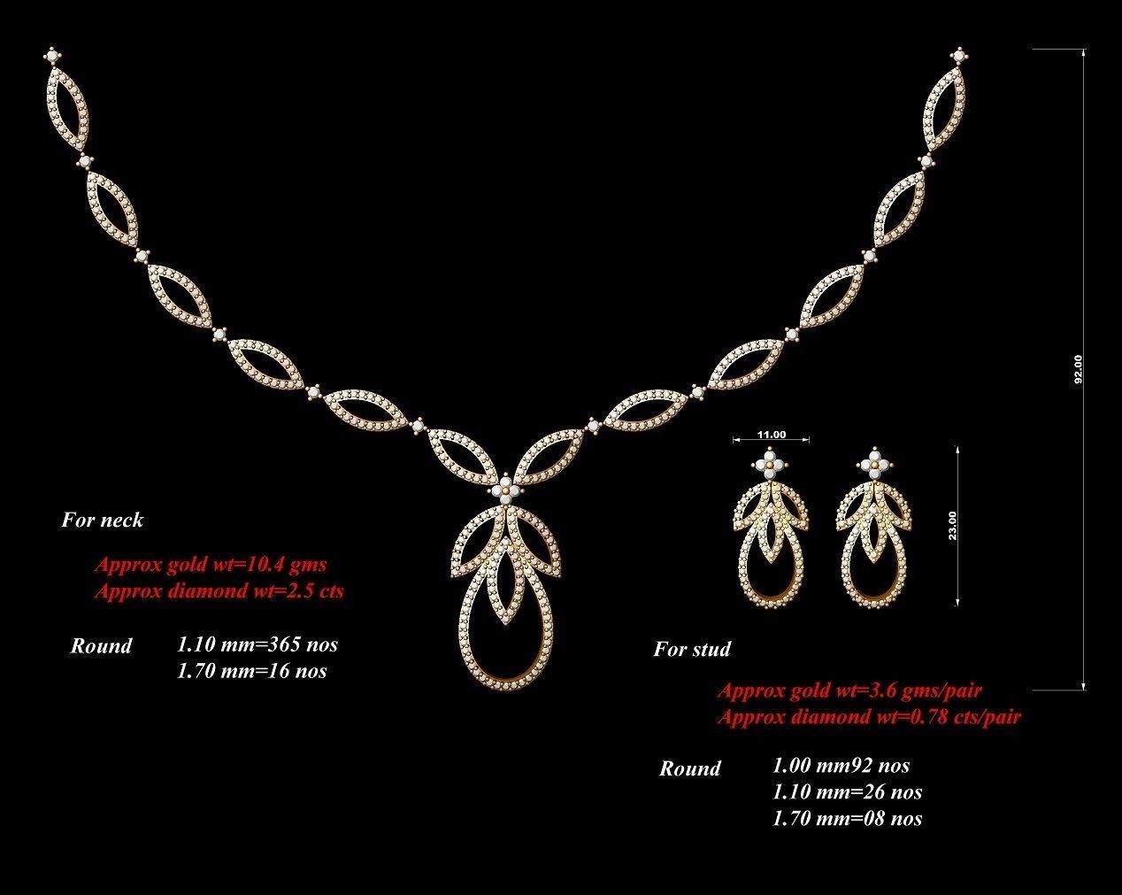  necklace bulk 40  stl files ready to print  part 04 3D print model_10