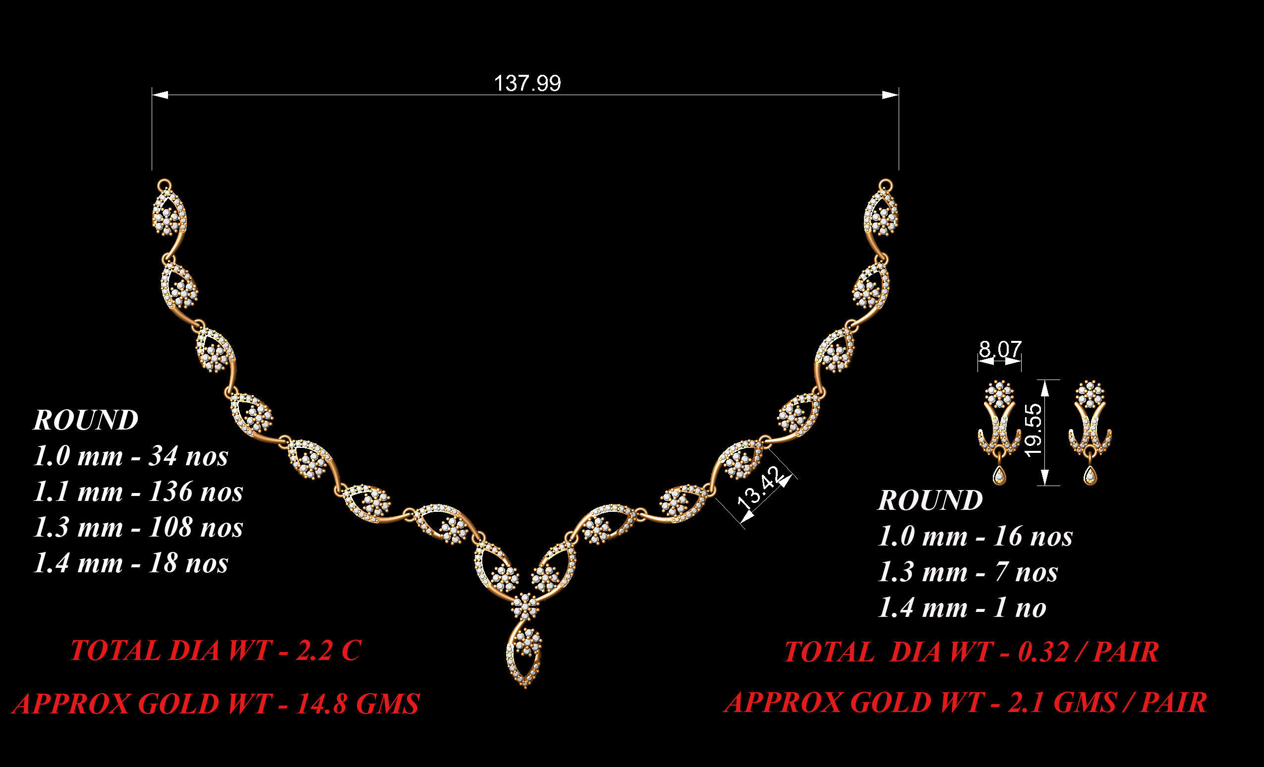  necklace bulk 40  stl files ready to print  part 04 3D print model_34