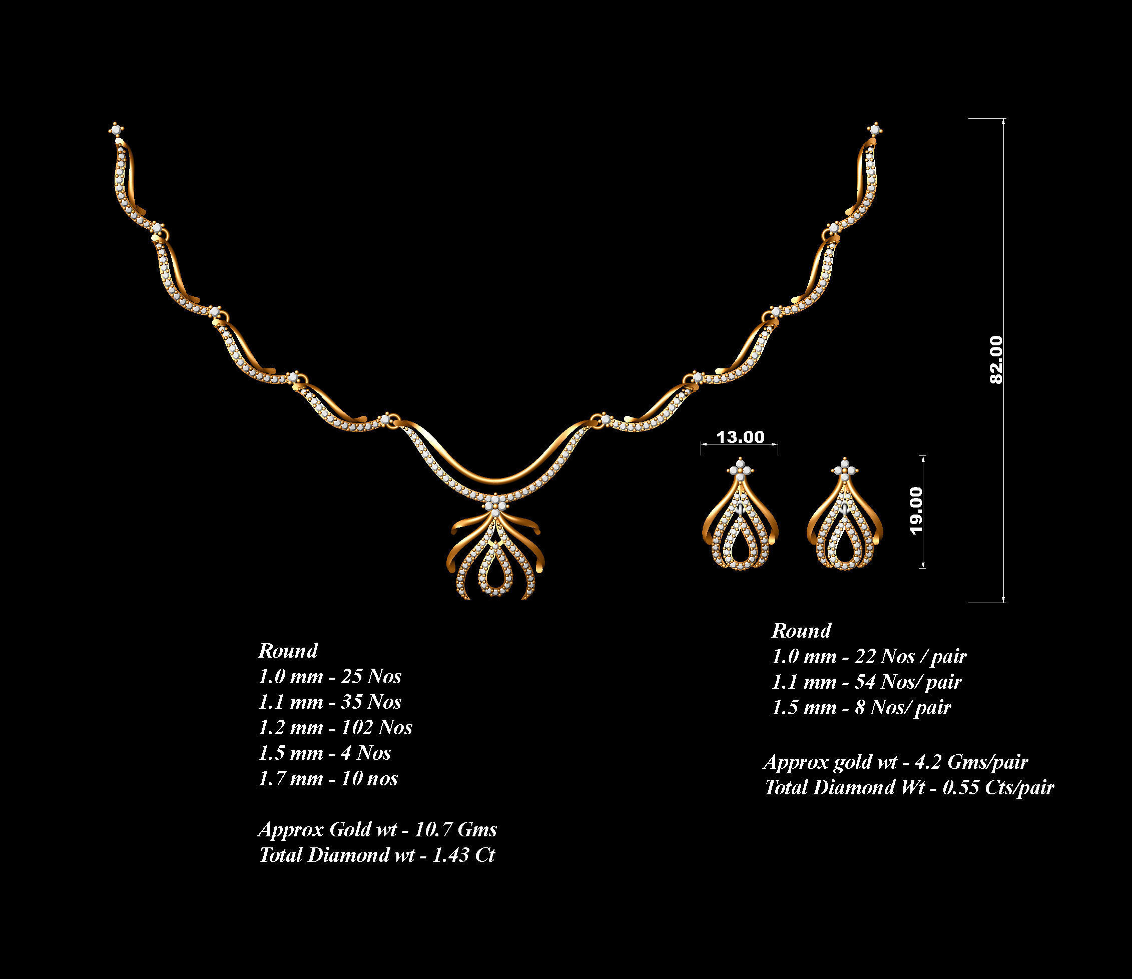  necklace bulk 40  stl files ready to print  part 04 3D print model_33