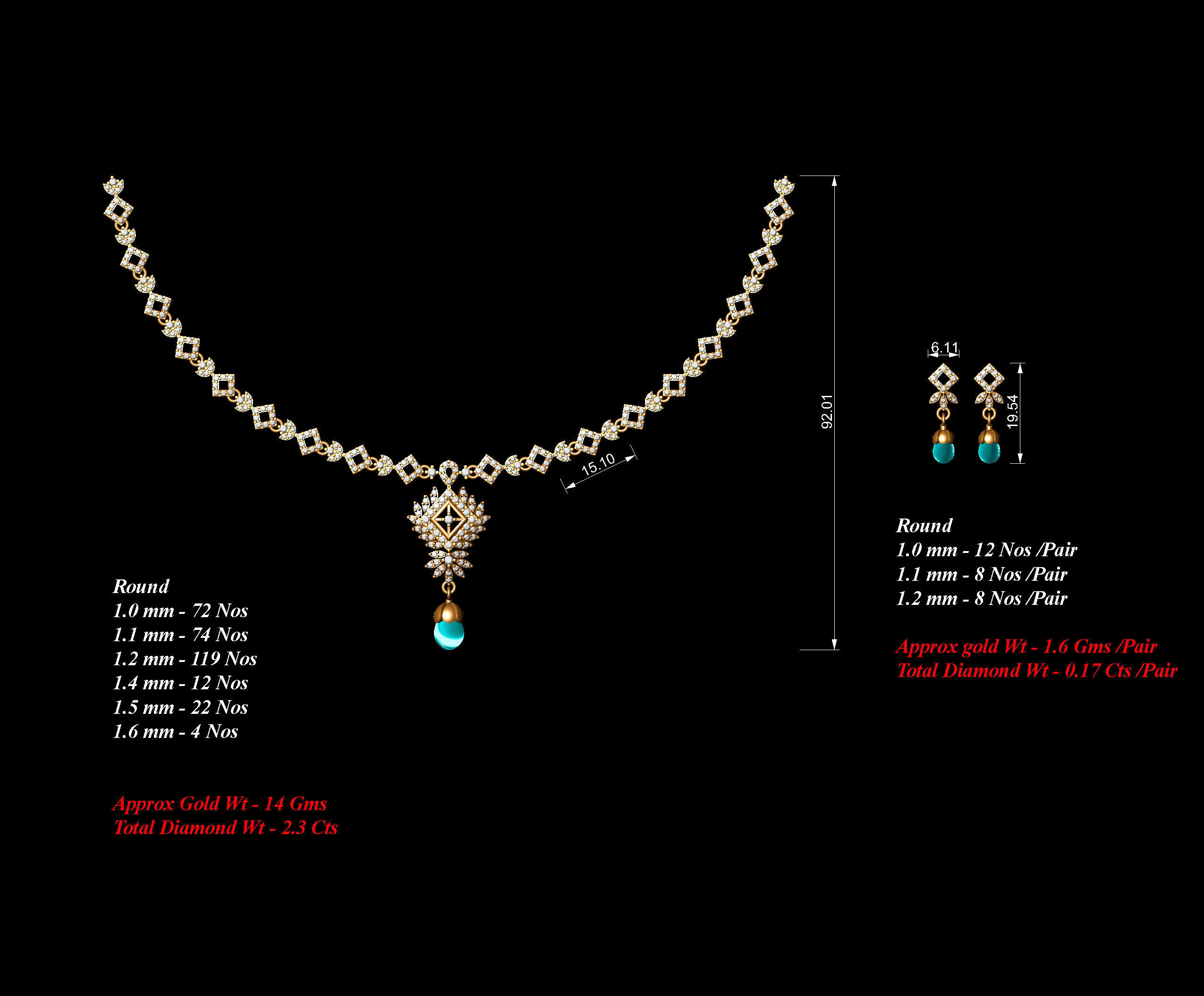  necklace bulk 40  stl files ready to print  part 04 3D print model_31