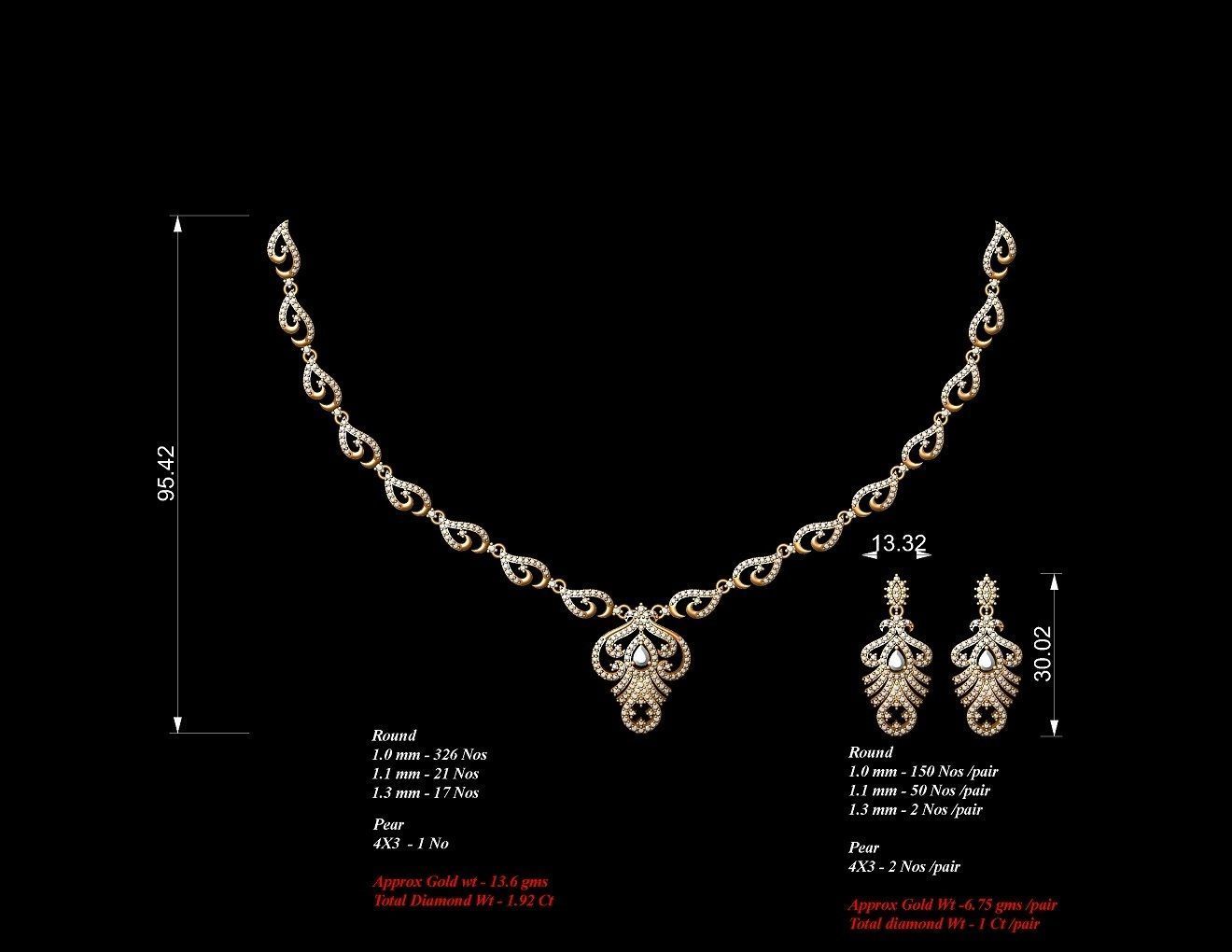  necklace bulk 40  stl files ready to print  part 04 3D print model_3