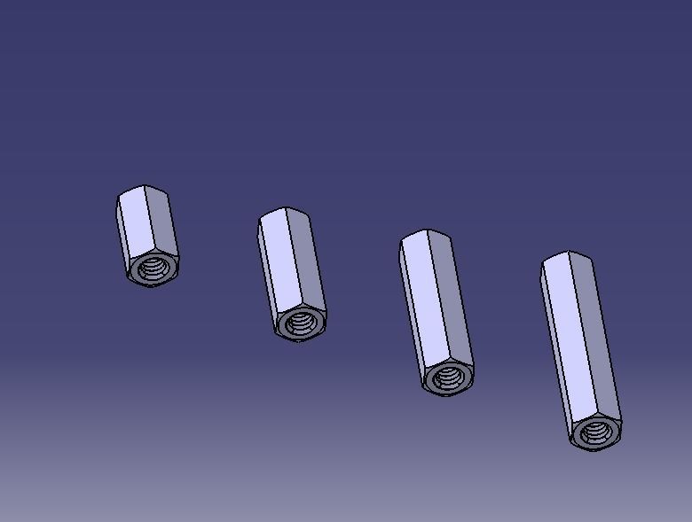 M7 Hexagonal Stud Connector 3D print model_9