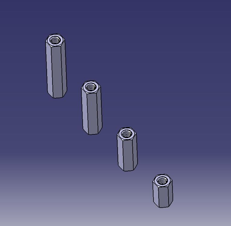 M7 Hexagonal Stud Connector 3D print model_7