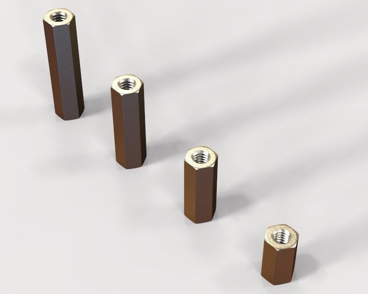 M7 Hexagonal Stud Connector 3D print model_2