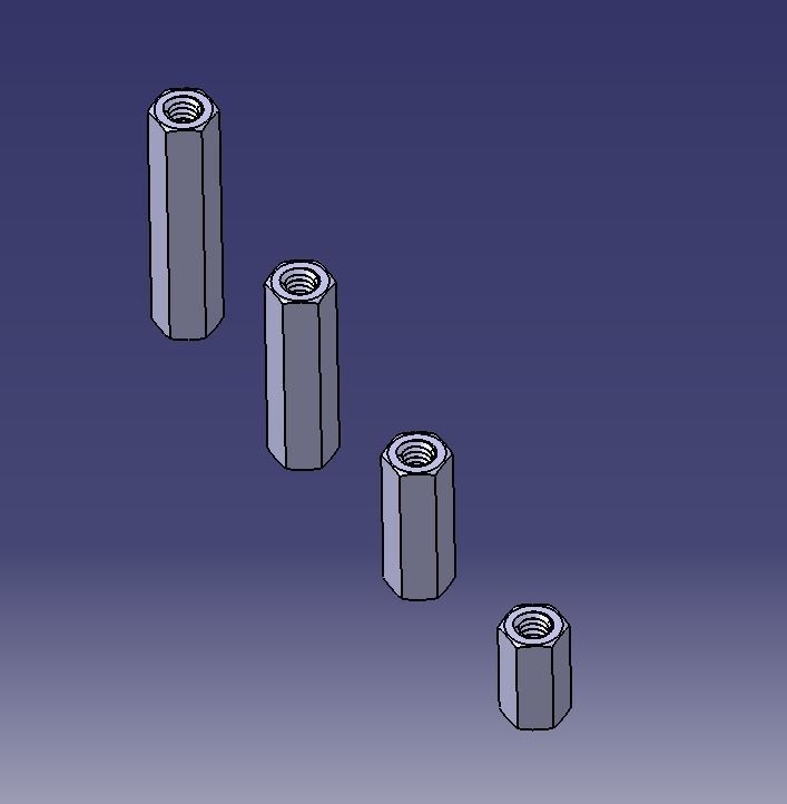 M7 Hexagonal Stud Connector 3D print model_5