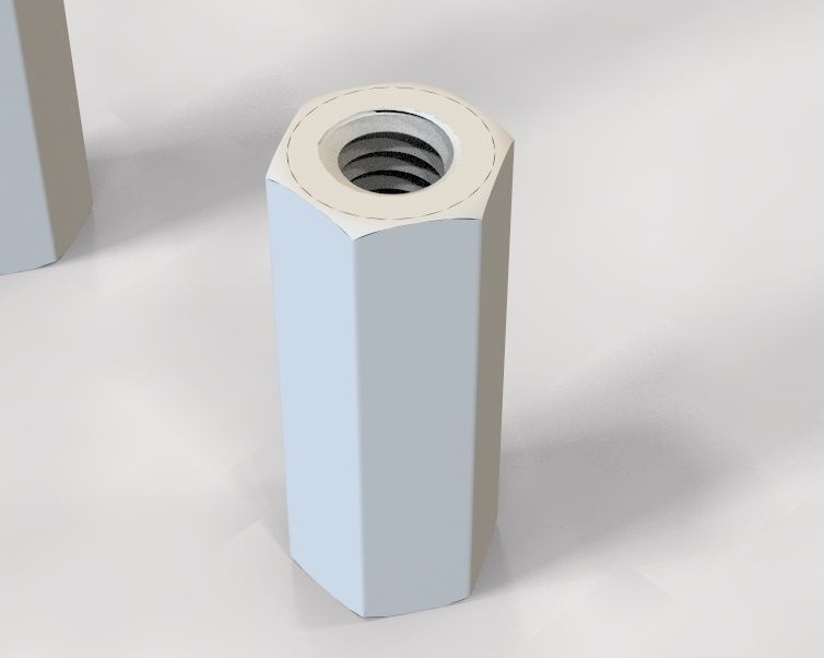 M7 Hexagonal Stud Connector 3D print model_25