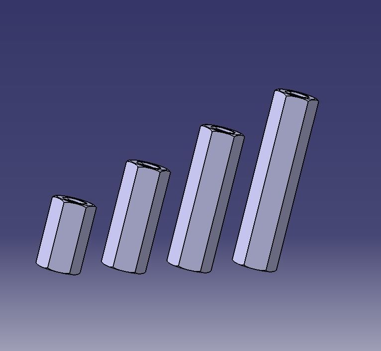 M7 Hexagonal Stud Connector 3D print model_24