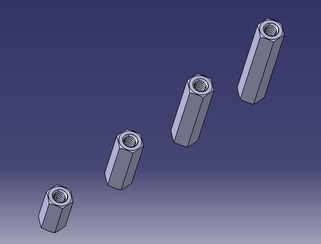 M7 Hexagonal Stud Connector 3D print model_22