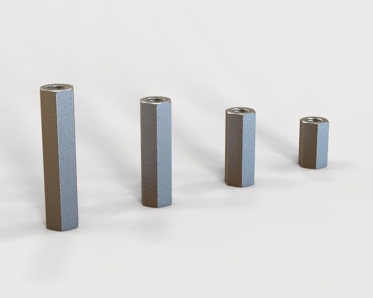 M7 Hexagonal Stud Connector 3D print model_28