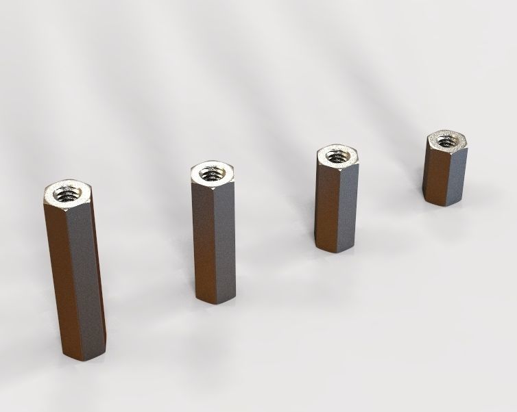 M7 Hexagonal Stud Connector 3D print model_30
